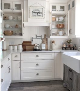 white fall kitchen