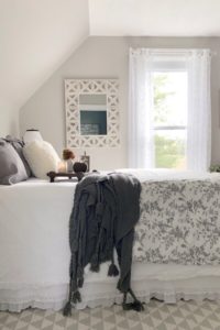 Fall decor in the bedroom - adding florals