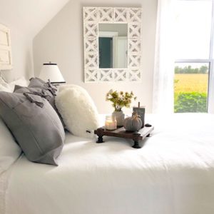 Fall Decor for the bedroom - Cozy corner
