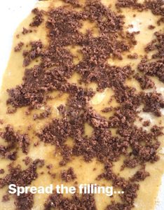 Gluten Free Cinnamon Rolls - Easy and Delicious Spread the filling.