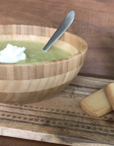Home made green pea soup - fall soups