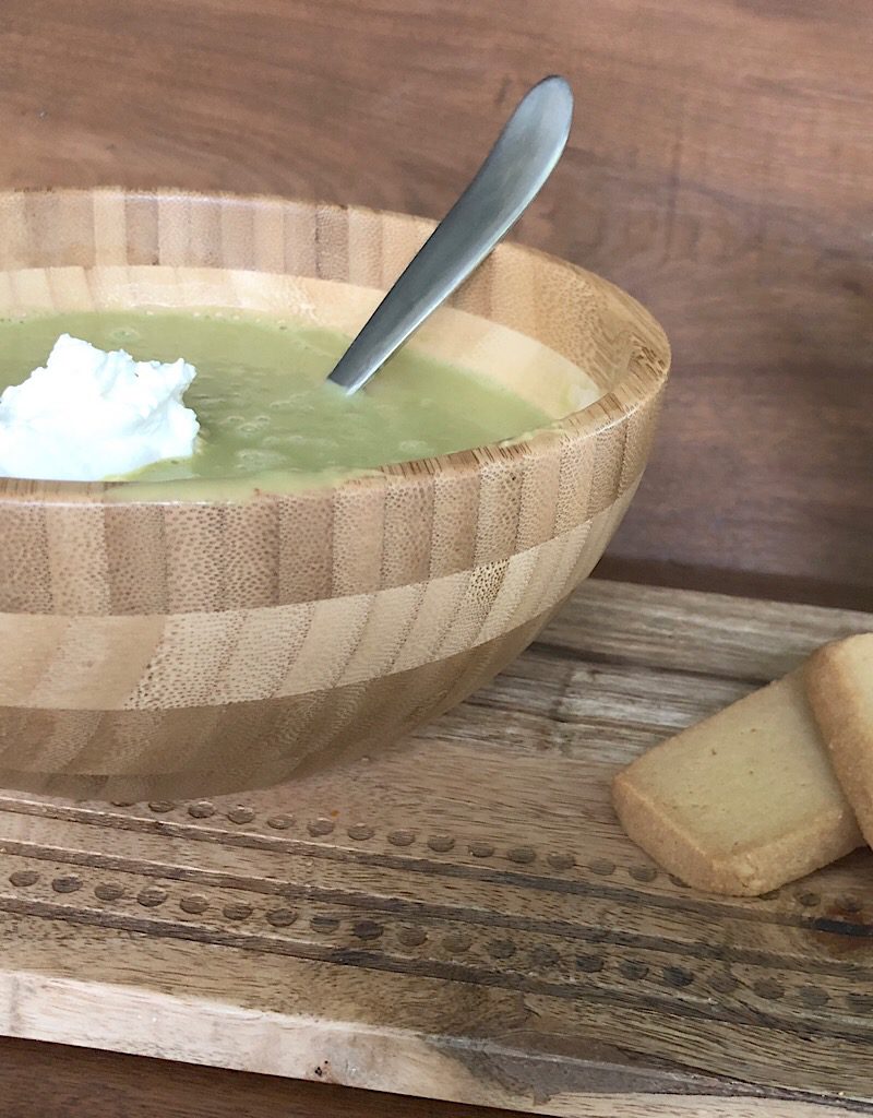 Home made green pea soup - fall soups