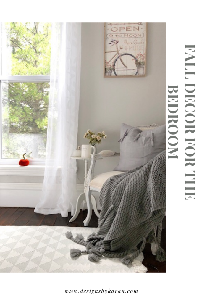 Fall Decor for the bedroom - Cozy corner