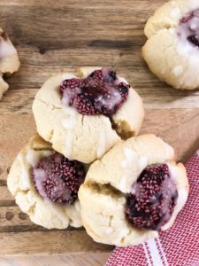 Almond thumbprint cookies with chia jam keto and gluten