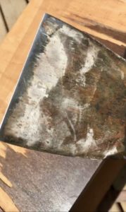 To remove the veneer use a scrapper like this.
