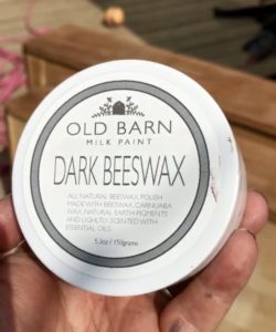 Dark bees wax to tone down yellow