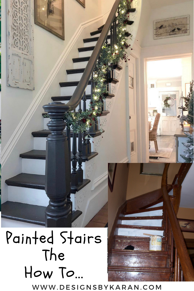 Painted Stairs the before and the after