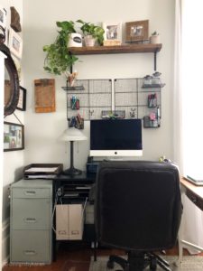 Create your organized office. Find a desk that suits your needs. I went with the Kelsey desk in black.