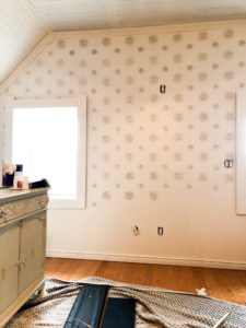 Budet Friendly Stencilled wall.