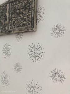 Stencilled wall