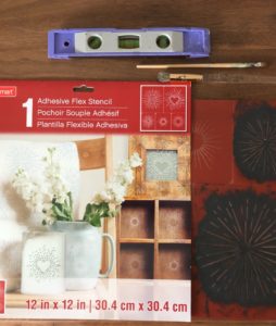 Items needed for stencilled wall