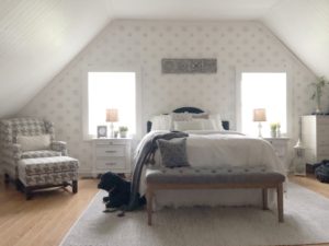 Stencilled Wall.