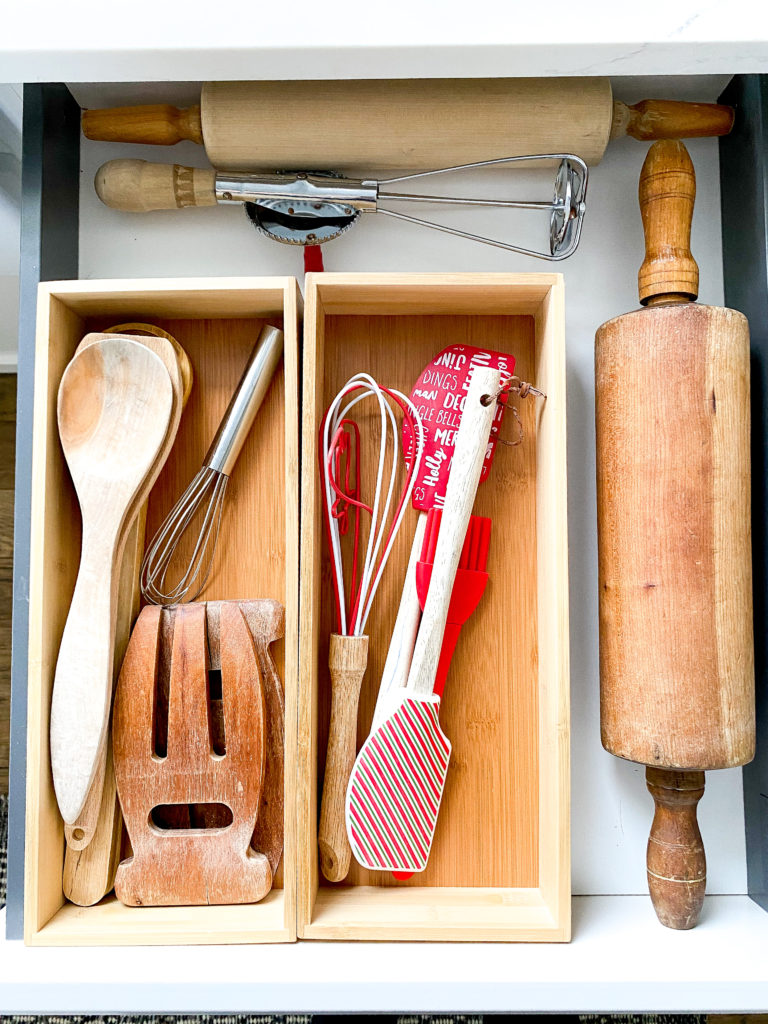 organized baking drawer