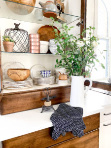 organized china cabinet