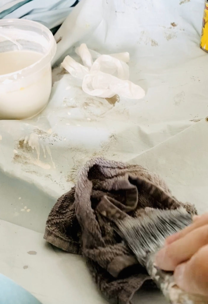 Applying the whitewash 3 Designs By Karan