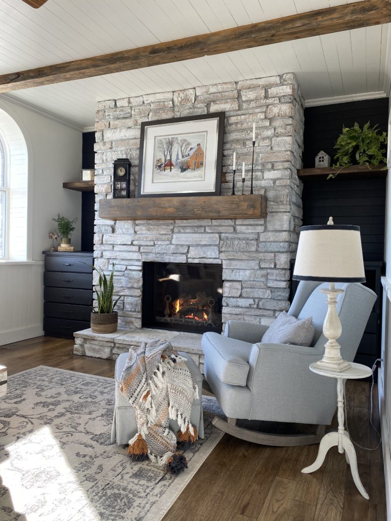 Whitewashed fireplace revamp-51 - Designs By Karan